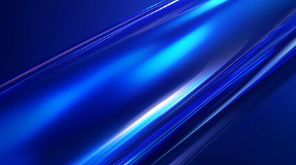 Aufkleber - Abstract blue background with a glowing wave line illustration, an technology concept