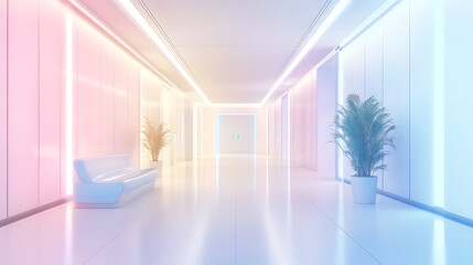 Poster - Abstract blur beautiful luxury hospital and clinic interior for background, object, decoration, banner, template, wallpaper