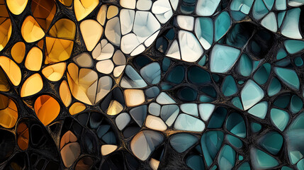 Leinwandbilder - Abstract delaunay voronoi trianglify generative art background illustration