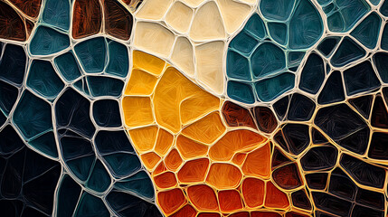Leinwandbilder - Abstract delaunay voronoi trianglify generative art background illustration