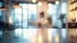 © fufunafifu - Warm bokeh lights over a glossy tabletop. Blurred modern cafe interior with window glow and shelves. Calm productivity and welcoming connection. Ideal for websites, ads, and brand headers.