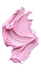 Leinwandbilder - Pink paint stroke with dynamic curved shape on transparent background, ideal for adding a touch of color to designs