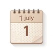 © IbragimovN - Modern July Calendar in Mocha Mousse Tone