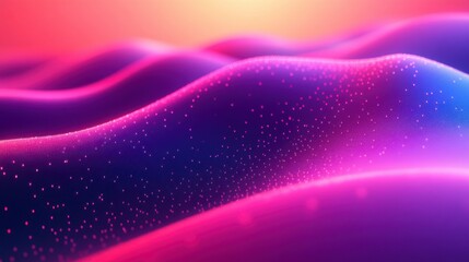 Wall Mural - Flowing sound wave web banner in 3D with abstract particles showcasing artificial intelligence and futuristic design perfect for stock visuals and creative use.