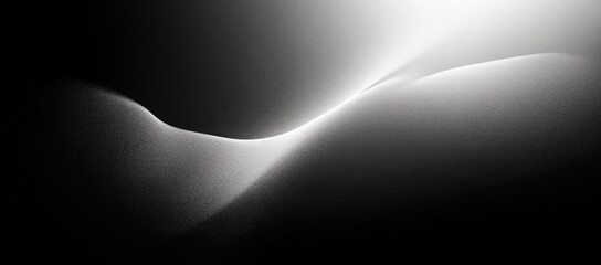 High contrast black and white abstract image with smooth gradients soft light textured depth wallpaper design