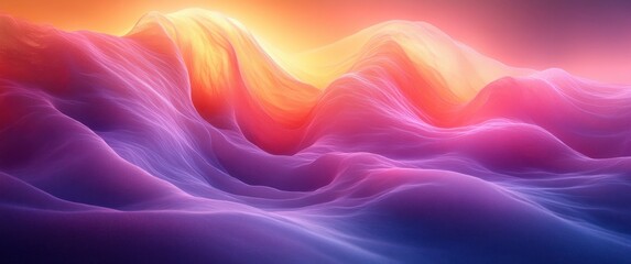 Aufkleber - Vibrant Gradient Background Abstract Purple Pink Orange Soft Lighting Dreamy Texture Design