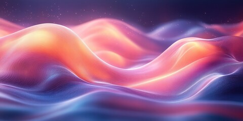 Fototapete - Minimalist Abstract Wave Design Soft Pastel Gradient Light