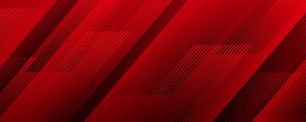 Wall Mural - red abstract background overlap layer on dark space with diagonal lines effect decoration. modern gr