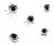 © ClicksdeMexico - A series of bullet holes in a wall