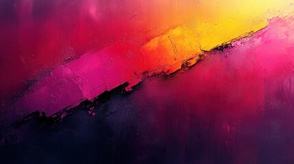 Poster - Abstract Background with Pink Yellow Purple Splash Dynamic Lines