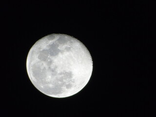 full moon in the night. full moon over black. full moon over sky