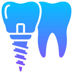 Canvas Print - Dental Implant Icon