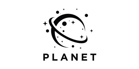 Wall Mural - logo design planet,galaxy,orbit,world,symbol,icon,idea,creative.