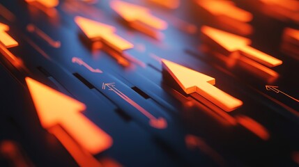 Abstract Futuristic Arrows: A Glimpse into Technological Advancement