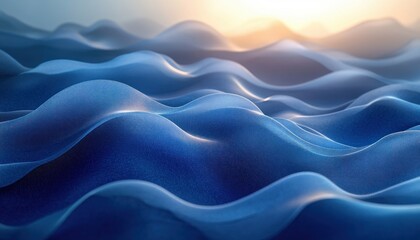 Leinwandbilder - Calming Abstract Blue Gradient Background with Smooth Transition from Dark to Light for Creative Concepts and Designs