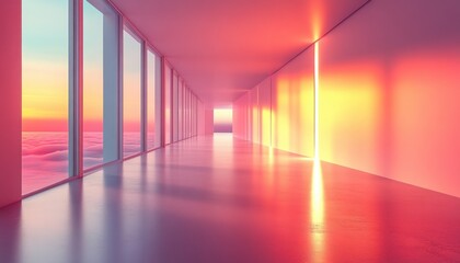 Leinwandbilder - Minimalist Abstract Gradient Background with Soft Lighting and Serene White Canvas Concept