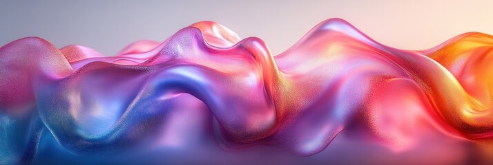 Fototapete - Liquid Titanium Metal Waves Reflective Fluid Texture