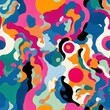 © HYDNSTUDIO - Colorful Abstract Seamless Geometric Pattern Background Texture Design Vector Print Wallpaper