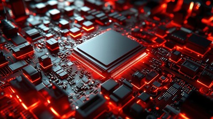 3D Rendering of a Cyberpunk AI 