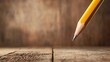 © Heng Heng - AI Stock - A classic wooden pencil sharpened to perfection suspended in the air against a subtle beige and wood grain gradient backdrop  Representing creativity education and the tools of the trade