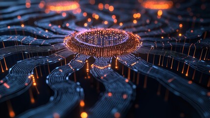 Wall Mural - abstract neural network visualization: a digital deep dive into artificial intelligence