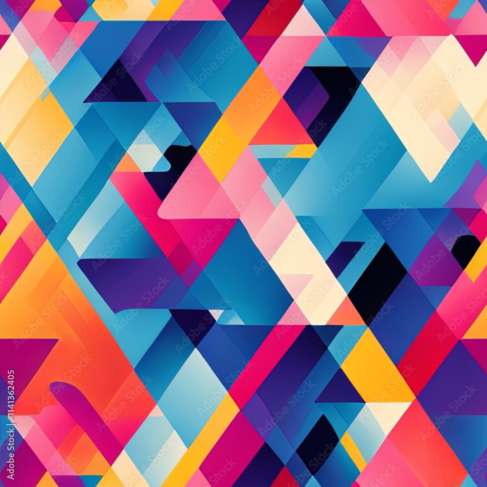 Colorful Abstract Seamless Geometric Pattern Background Texture Design ...