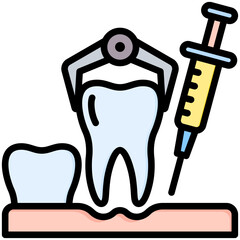 Canvas Print - Tooth Extraction Icon