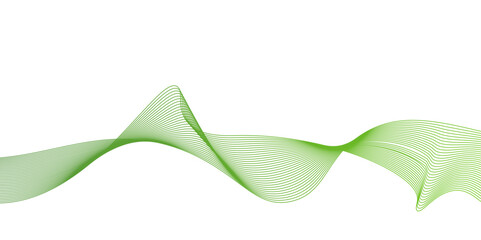 Wall Mural - Abstract green waves background,Abstract green wavy lines. Colorful vector background.green wave melody lines on white background,Abstract green wave lines pattern background. green wave lines frame,