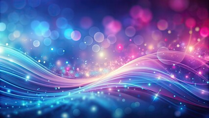 Wall Mural - Abstract background with flowing waves of blue, pink, and purple gradients, soft bokeh lights, and sparkles, abstract, background