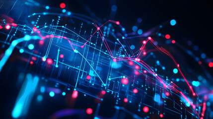 Data visualization trends in technology digital space graphic design abstract environment futuristic perspective for seo impact