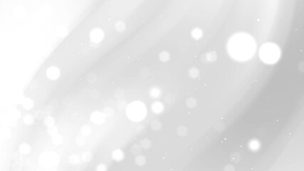 Abstract silver grey smooth glossy waves elegant gradient background with white bright and sparkling bokeh