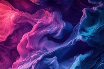 Wall Mural - Abstract swirling vibrant pink and blue hues