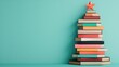 © Image4u - Creative book christmas tree display in pastel setting