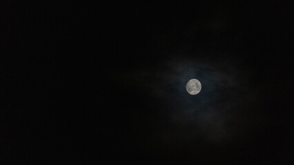 full moon in the night sky