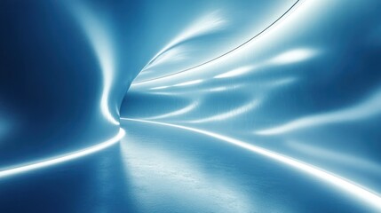 Poster - A sleek, illuminated tunnel with smooth curves and a futuristic ambiance.