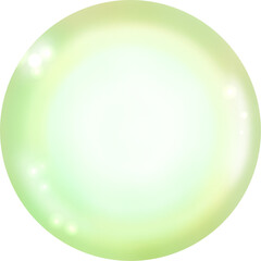 green soap bubbles isolated on background