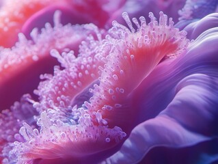 Sticker - Pink Sea Anemone Close Up