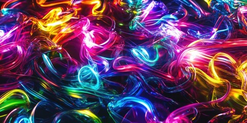 Wall Mural - colorful light cluster close-up