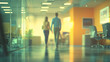 © Rashid - Blurred Business People Walking Office Corridor