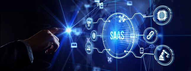 software as a service saas. software concept. business, modern technology, internet and networking c