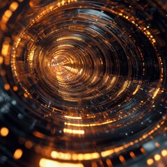 Fototapete - Dynamic light tunnel visualization digital art abstract environment futuristic concept Blur Background