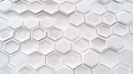 White hexagonal pattern background. Hexagonal pattern background.