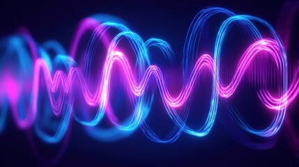 Poster - Abstract representation of sound waves in vibrant colors.
