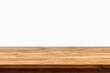 © ATRPhoto - empty wooden table top in foreground isolated on background with clipping path. used for template mock up for display or montage products. showing your objects or mounting. wooden counter.