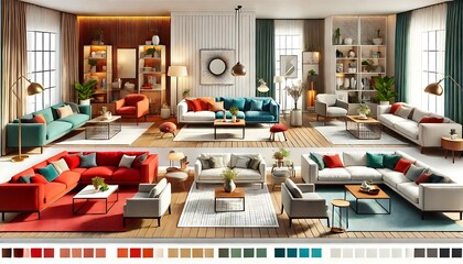 Wall Mural - Interior Design Color Palettes