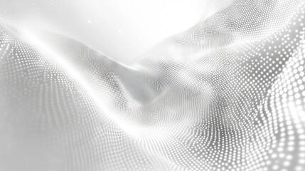 Wall Mural - abstract space design concept with white light on grey background in halftone style