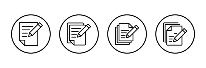 Poster - note icon vector isolated on white background. taking note icon vector. edit line icon. document wri
