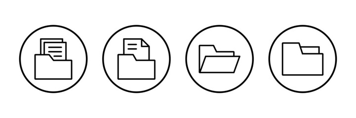 Poster - folder icon vector isolated on white background. folder and documents icon. icon archive