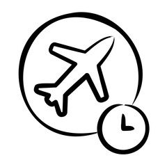 Canvas Print - Flight Delay Icon