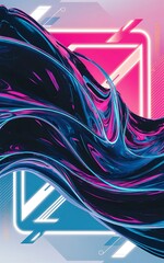 Abstract color fluid flow concept dynamic movement vector futuristic banner trendy motion neon color fluid vibrant wave template modern movement bright graphic background 3d color fluid